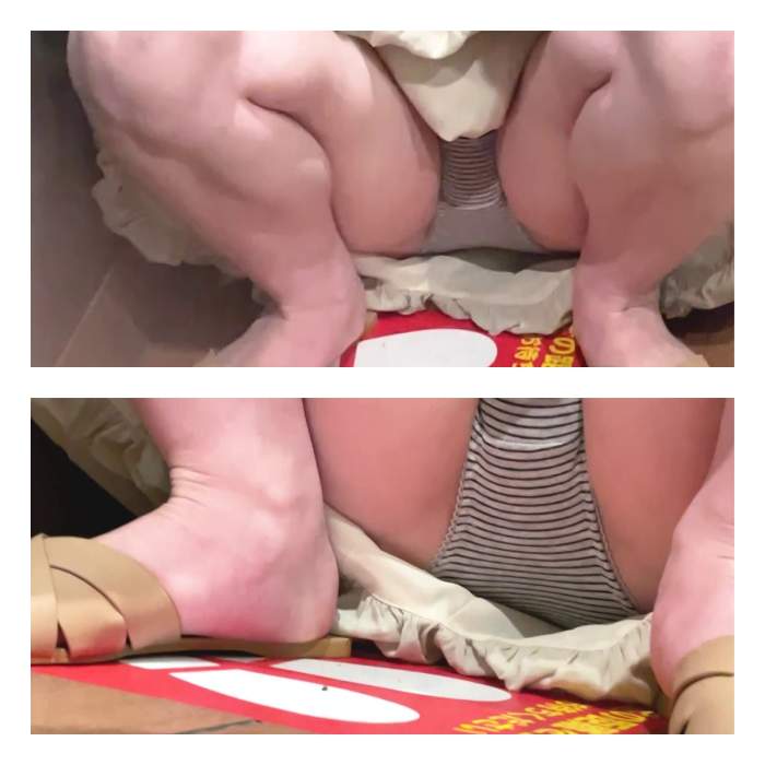 卑猥すぎるパンチラたっぷり盗撮♡おっぱい見えすぎ注意報発令中！可愛い顔して深夜のコン◯ニをノーブラで徘徊するハレンチ娘♡-009
