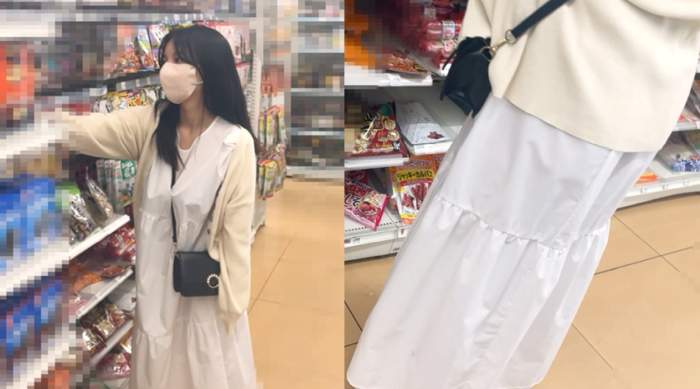 超爆乳♡陰唇飛び出しハプ！玉パンティからはみ出る陰唇で紐パンツ挟み込み！【素人/美巨乳】-002