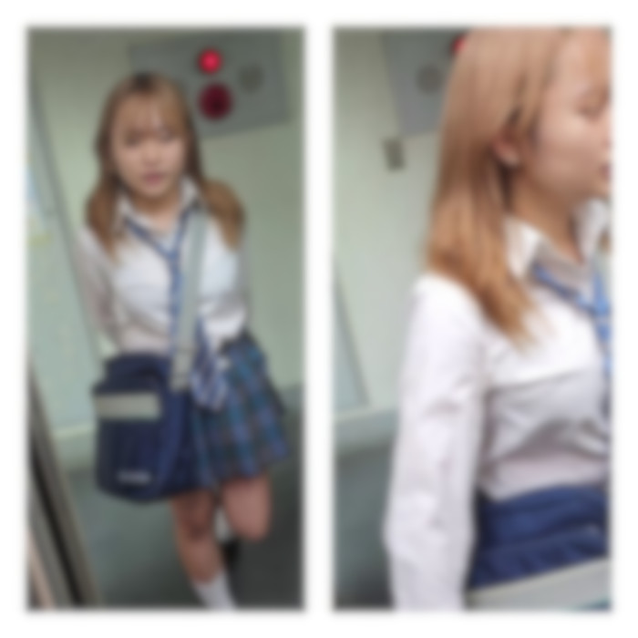 スカート短すぎギャルJKの肉感ムチムチお尻を堪能 ねんいち65-002