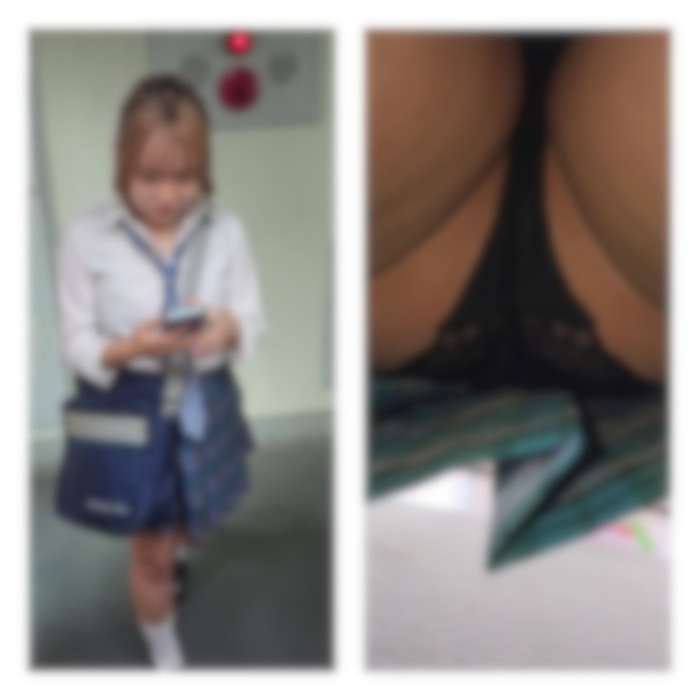 スカート短すぎギャルJKの肉感ムチムチお尻を堪能 ねんいち65-004