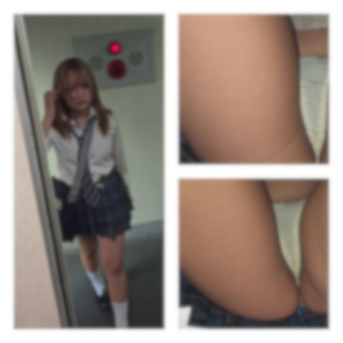 スカート短すぎギャルJKの肉感ムチムチお尻を堪能 ねんいち65-011