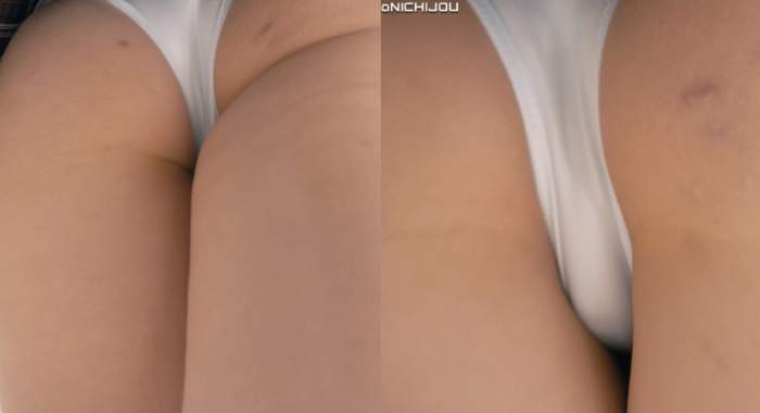 [4K]えちえちJK盗撮No.27#赤チェ　身体がほどよく発達した大人っぽいLJKちゃんを追い撮り！-006